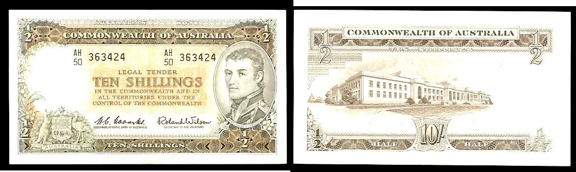 Australian 10 shillings Coombs/Wilson 1961 EF